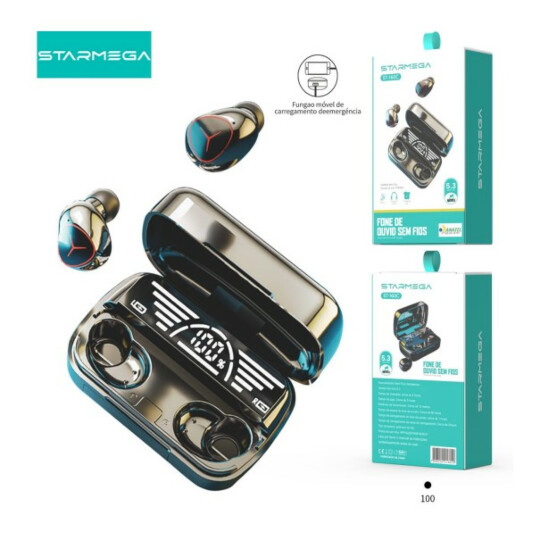 Fone de Ouvido TWS Bluetooth 5.3 com Display LCD ST-160C