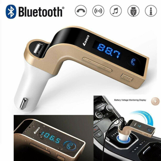 Transmissor Bluetooth e Carregador Veicular FM TF Aux USB G7 Altomex - A-G5077