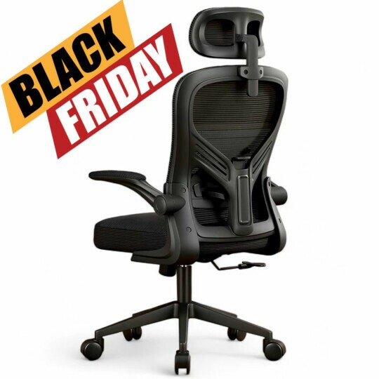 Cadeira Escritorio Ergonomica Giratória e com Altura Ajustavel METALRED M616 - PRETO