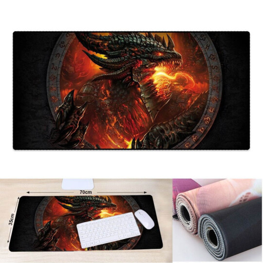 Mouse Pad Game Extra Grande Dragão de Fogo 700x350x3mm Exbom - MP-7035C01
