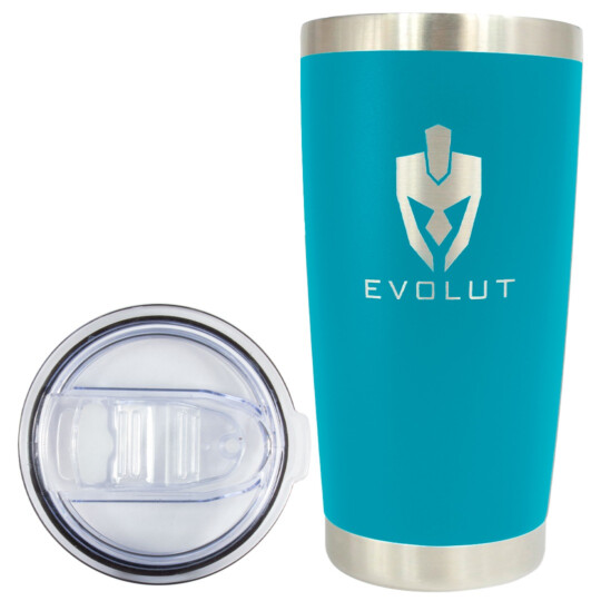Copo Térmico de Aço Inoxidável 600ml Comum EVOLUT - AZUL