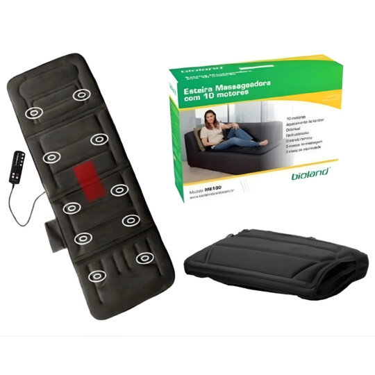 Esteira Massageadora Com 10 Motores E Aquecimento Bioland