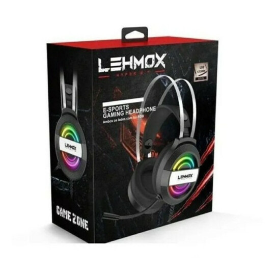 Headset Gamer com Microfone Led RGB P2 3.5mm para PC PS4 Xbox LEHMOX - GT-F5