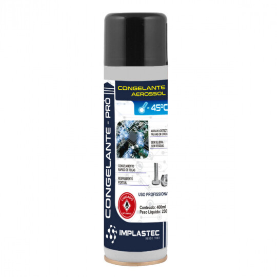 Congelante PRÓ Aerossol -45ºC 230g 400ml Implastec - PACPRO23012 