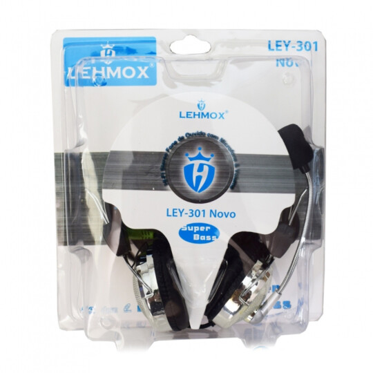 Fone De Ouvido Headphone Com Microfone Super Bass LEHMOX - LEY-301