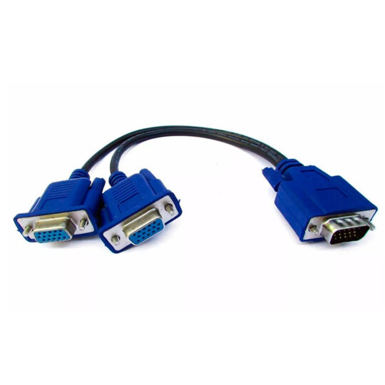 Cabo VGA Macho para 2 VGA Fêmea Em Y Dex - VGA-Y