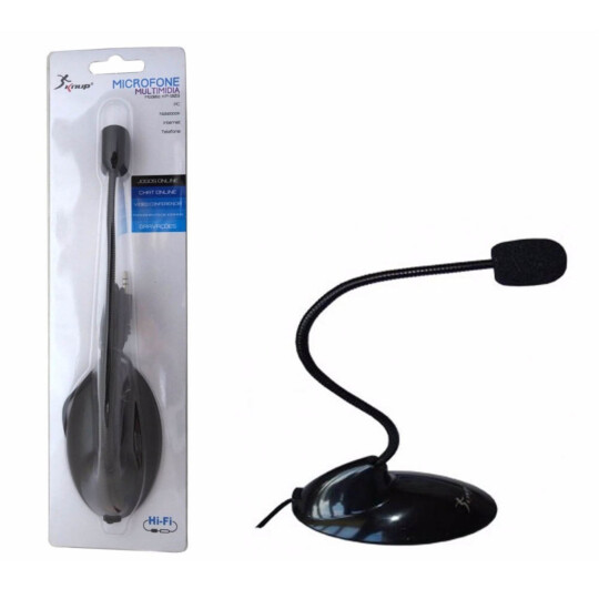 Microfone de Mesa Omnidirecional para PC Knup - KP-903