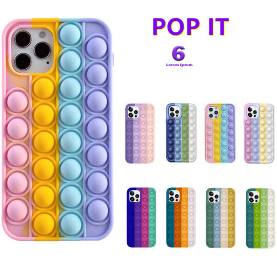 Capa para Iphone 6 Anti Stress Silicone Flexível Pop It - 6G