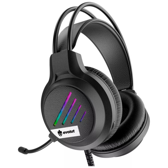 Headset Gamer LESH com Microfone e Iluminação Led RGB EVOLUT - EG306