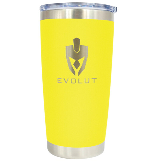 Copo Térmico de Aço Inoxidável 600ml Comum EVOLUT - AMARELO