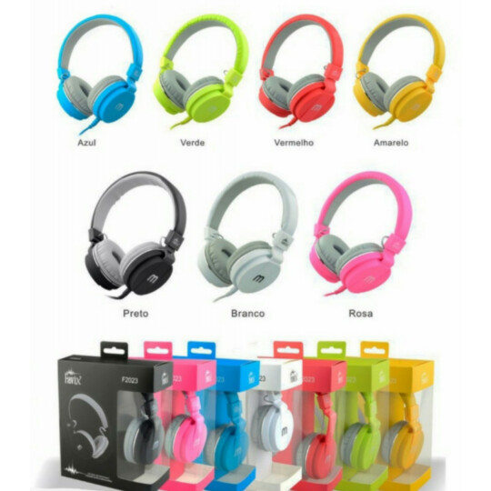 Headphone Com Fio e Botão para Atender Chamadas - F-2023