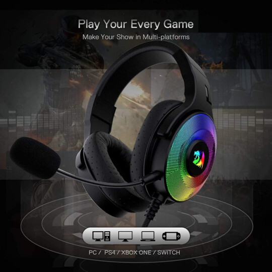 Headset Gamer Redragon Pandora 2 com Microfone Led RGB - H350RGB-1