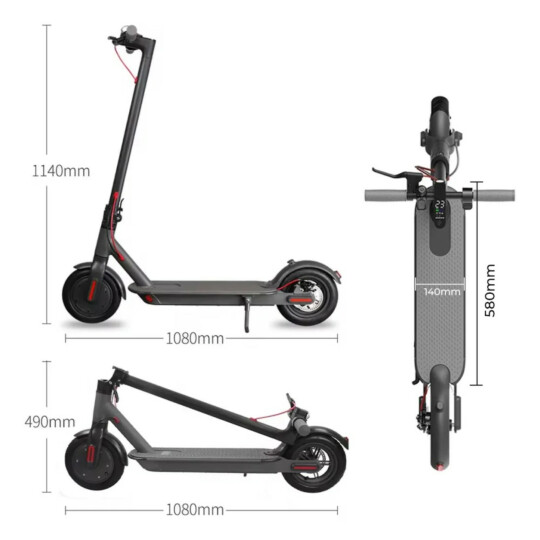 Patinete Scooter Elétrico Dobrável 350w 30km/h ST-748