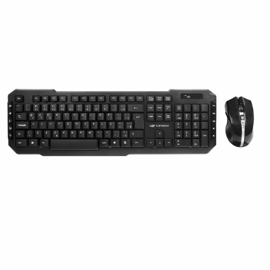 Kit Teclado e Mouse Sem Fio C3tech - K-W40BK