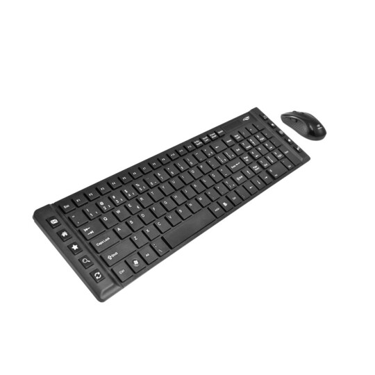 Kit Teclado e Mouse Sem Fio com Teclas Multimídia C3Tech - K-W50BK