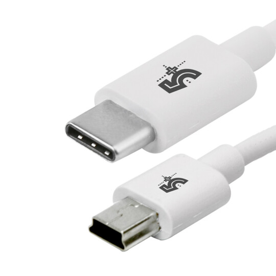 Cabo Tipo C 2.0 + Mini Usb - 1.5 Metros Branco - 018-7478