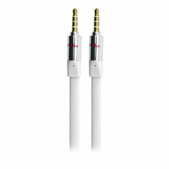 Cabo Auxiliar P2+P2 Premium Estéreo Flat Branco - 3 Metros Chipsce - 018-5775
