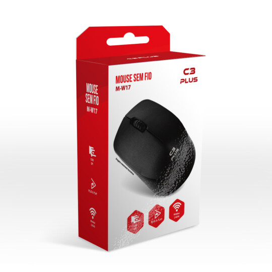 Mouse Sem Fio Wireless Preto C3Tech - M-W17BK