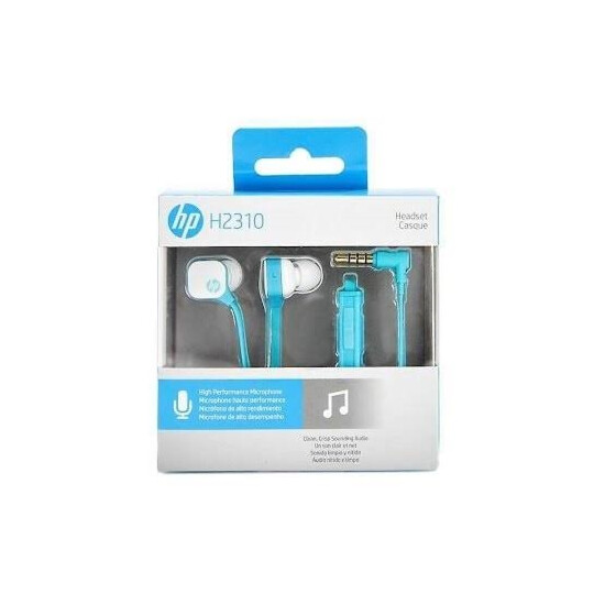Fone de Ouvido Intra Auricular com Microfone HP - H2310 Azul e Branco 