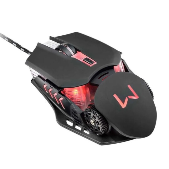 Mouse Gamer Usb Led Warrior Keon 3200 dpi 6 Botões Ambidestro - Preto Multilaser - MO267