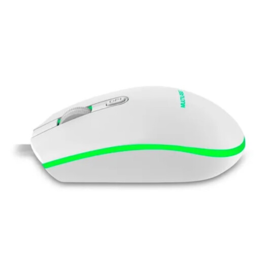 Mouse Gamer Usb 2400dpi com Led 7 Cores - Branco Multilaser - MO299