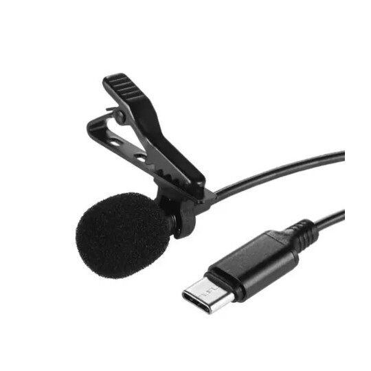 Microfone de Lapela com entrada Type C para Celulares - LT-MI002