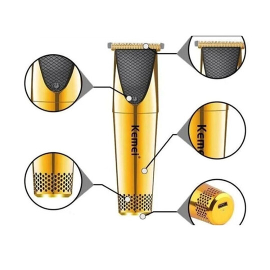 Maquina de Cortar Cabelo e Barba Kemei para Acabamento Profissional - KM-628A
