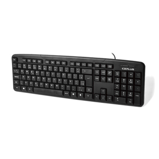 Teclado com Fio Usb Padrão ABNT2 Preto C3tech - KB-11BKV2