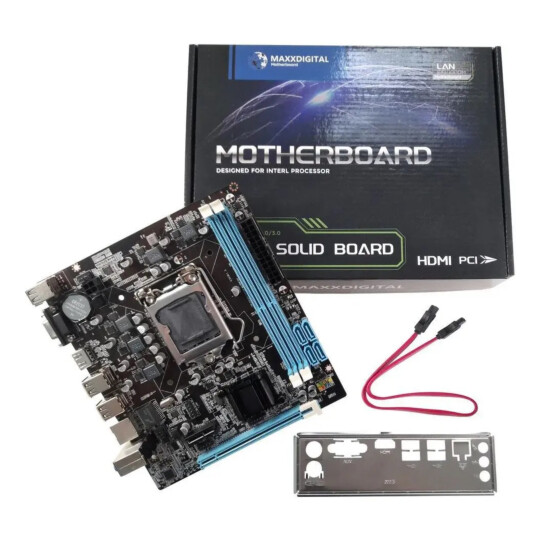Placa Mãe Para Intel Lga1155 2x Ddr3 6 Usb 2.0 Vga/hdmi Maxxdigital - TG-H61-303-U/P