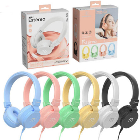 Headphone Estéreo com Fio Colorido Kapbom - KA-873