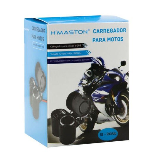 Carregador De Celular Gps e Acendedor Para Moto - CS-313A1