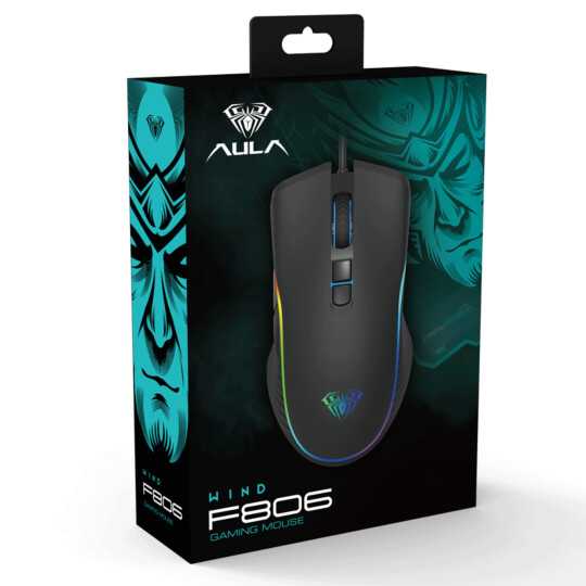 Mouse Gamer Profissional 2400dpi 7 Botões Rgb Led Com Fio Aula - F806