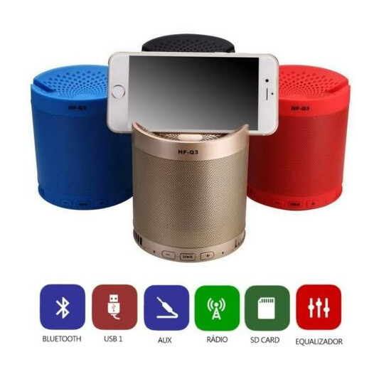 Mini Caixa de Som Bluetooth Usb Portátil Lehmox - LES-Q3