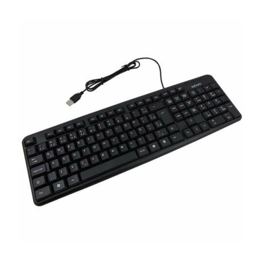 Teclado USB Standard Preto Padrão ABNT2 Exbom - BK-102