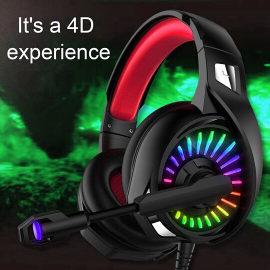 Headset Gamer com Microfone para Ps4 X-One Led P2 3.5mm Vermelho Lehmox - LEF-1052