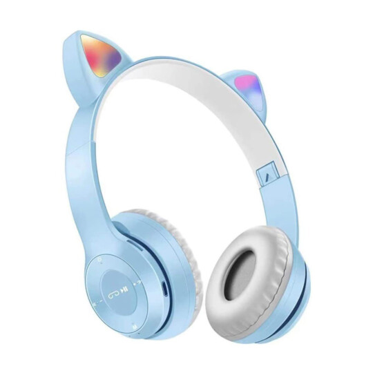Fone de Ouvido Bluetooth Orelha de Gatinho com Led RGB Lehmox - LEF-950