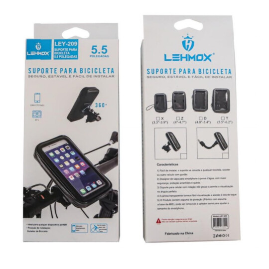 Suporte de Bicicleta para Celular 5.5 Polegadas - LEY-209