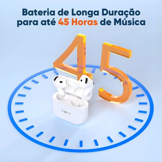 Fone De Ouvido Bluetooth Tws Academia Caminhada Gamer Branco