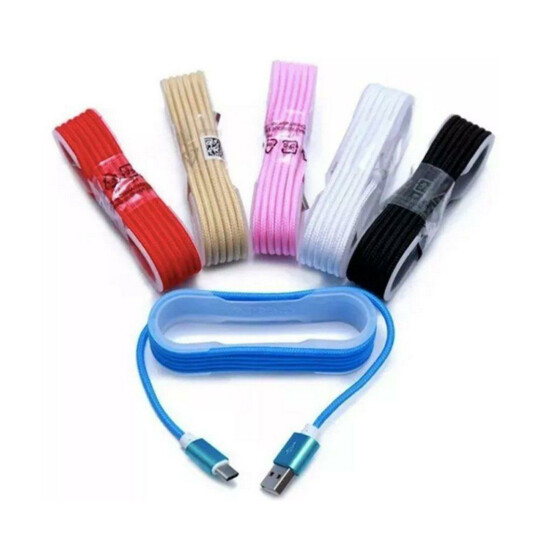 Cabo V8 Usb Colorido Nylon 1,3 Metros - KAP-303-V8