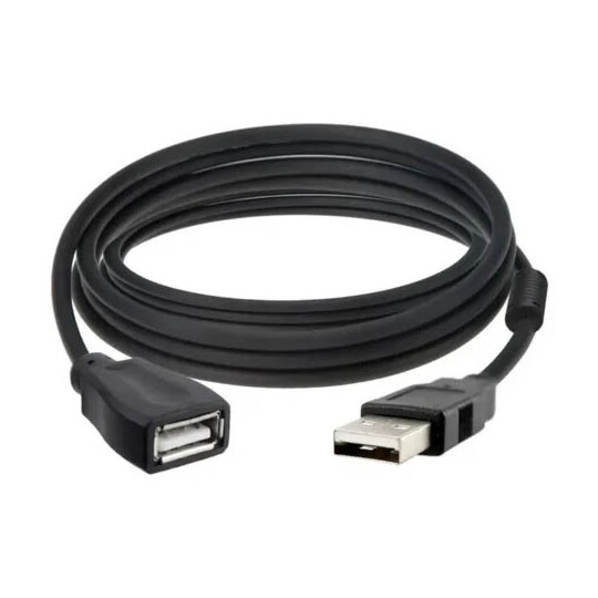 Cabo Extensor Usb 2.0 AM + AF com 150cm Preto - 03507