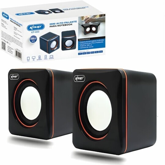 Mini Caixa de Som para Notebook e Computador 3w Knup - KP-600