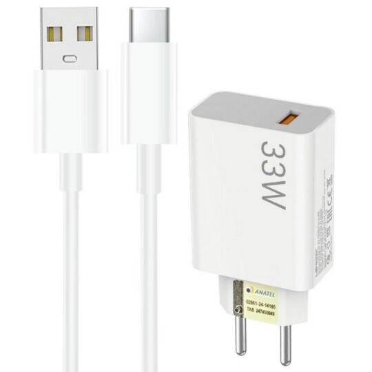 Carregador Turbo PD 33W USB-C 1M LEHMOX - LE-407 TYPE-C