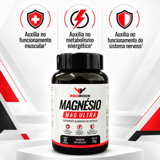 Magnésio Mag Ultra 250mg RedRock 60 Cápsulas