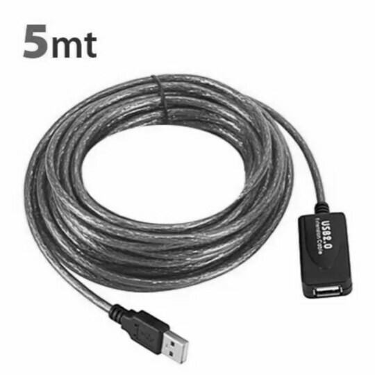 Cabo Extensor USB 2.0 5 Metros Amplificado Repetiro MCB-025