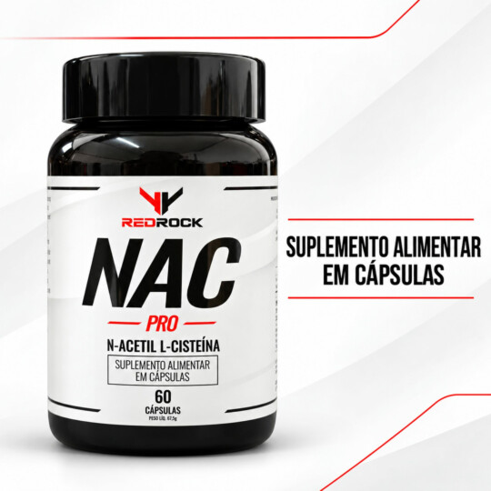 NAC Pro Redrock 600mg N-Acetil L-Cisteína 60 Cápsulas