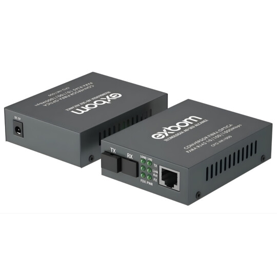 Par Conversor Mídia Fibra Óptica A+b Gigabit 1000 Mbps Rj45