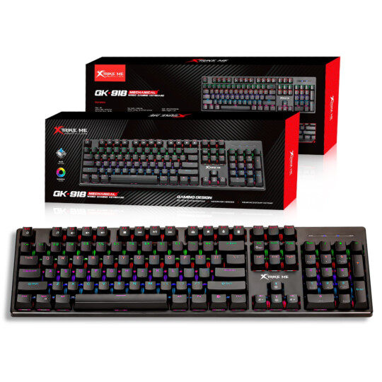 Teclado Mecânico Gamer Xtrike-ME GK-918 Switch Blue USB ANSI