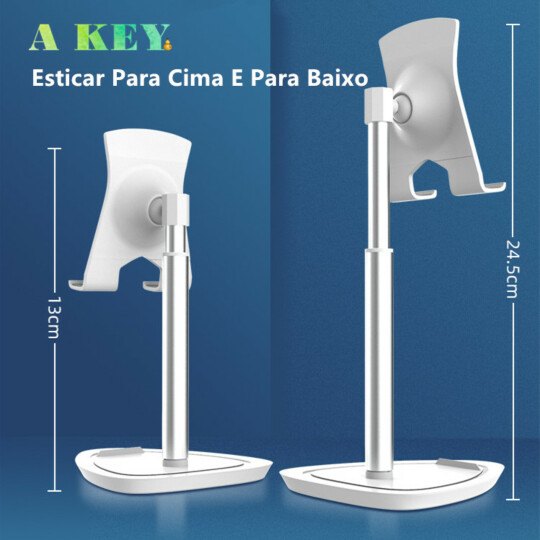 Suporte Para Celular de Mesa Extensível Antiderrapante Verde - JE-21