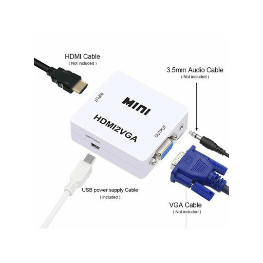 Mini Conversor de Hdmi para VGA HD 1080p Exbom - 02831