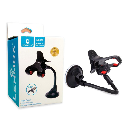 Suporte Veicular para Celular Articulado tipo Presilha - LE-20